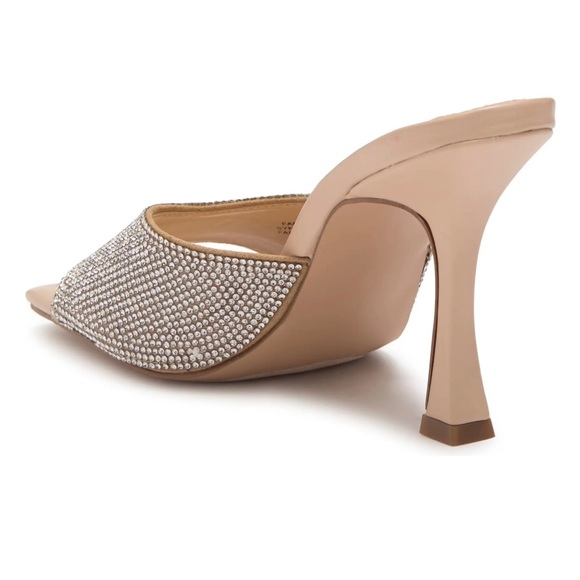 NWT Steve Madden, Syl Heeled Rhinestone Sandal - Picture 4 of 7